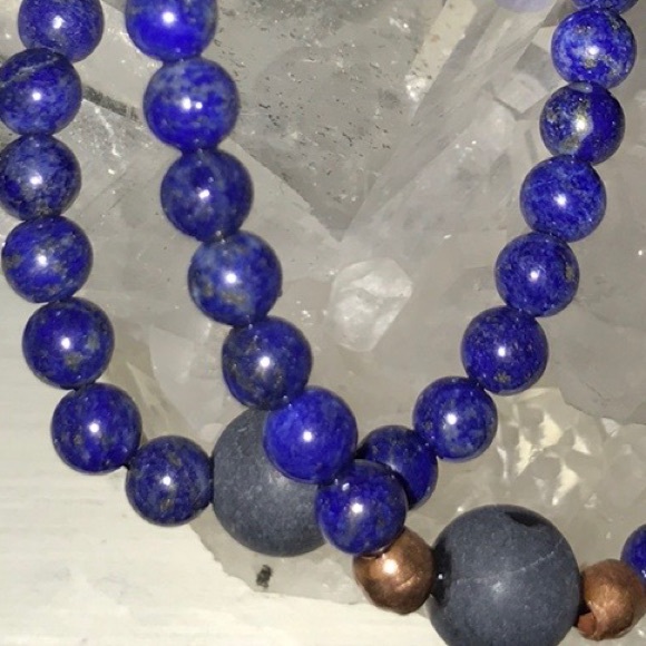 Child’s Lapis Lazuli Stretchy Crystal Bracelet - Picture 4 of 10